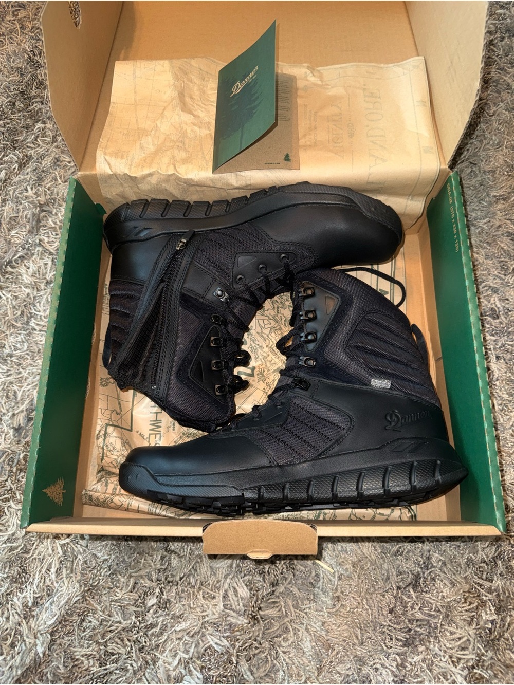 Danner Men's Black Tactical Side-Zip Duty Boots